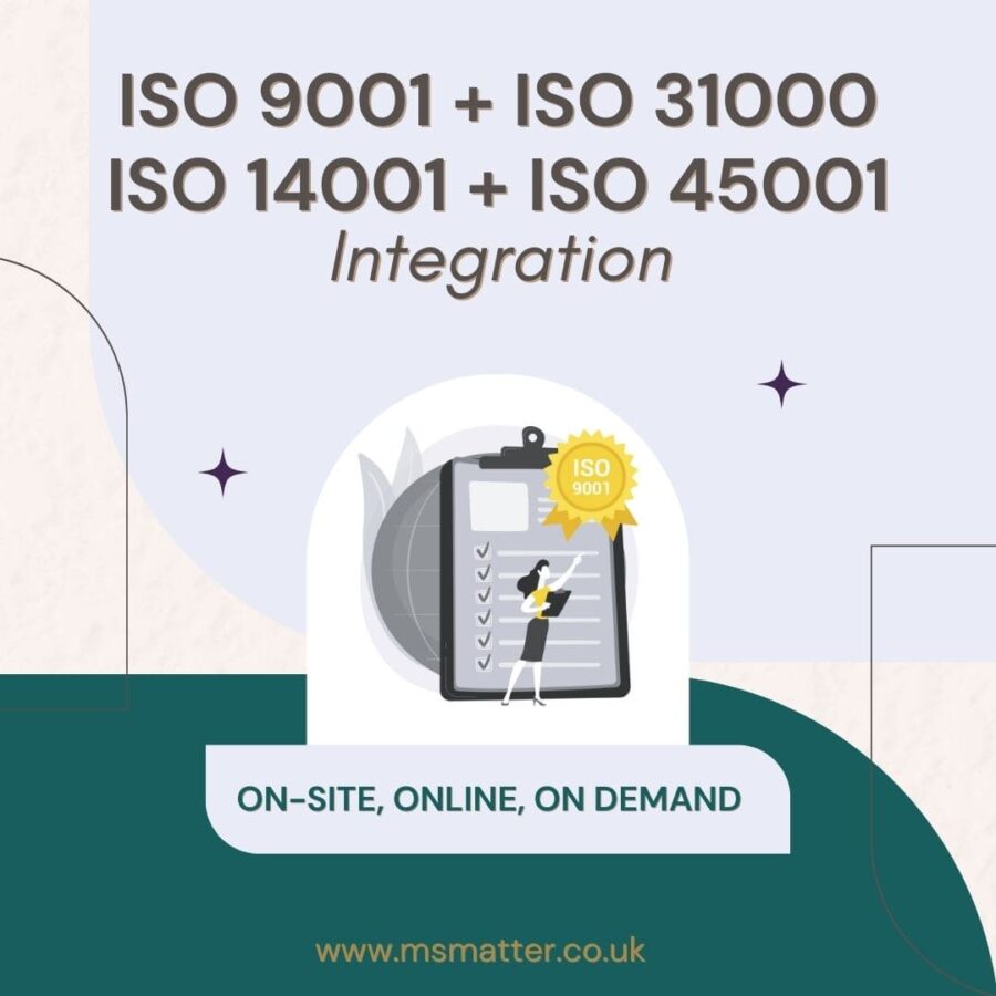 ISO 9001 ISO 31000 ISO 14001 ISO 45001 Integration